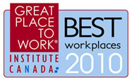 Great Place To Work. Institute Canada. Best Workplaces 2010