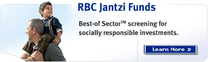 RBC Jantzi Funds. Best-of Sector&trade; screening for socially responsible investments.