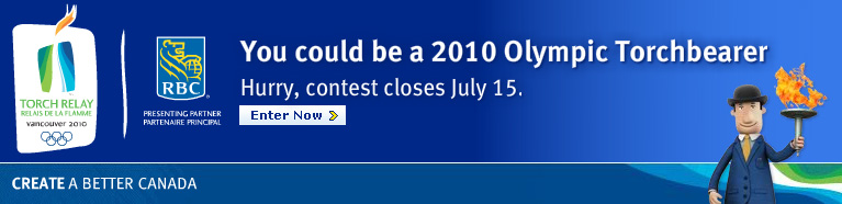 Welcome to RBC&reg; You could be a 2010 Olympic Torchbearer. Learn More .What do you want to CREATE?